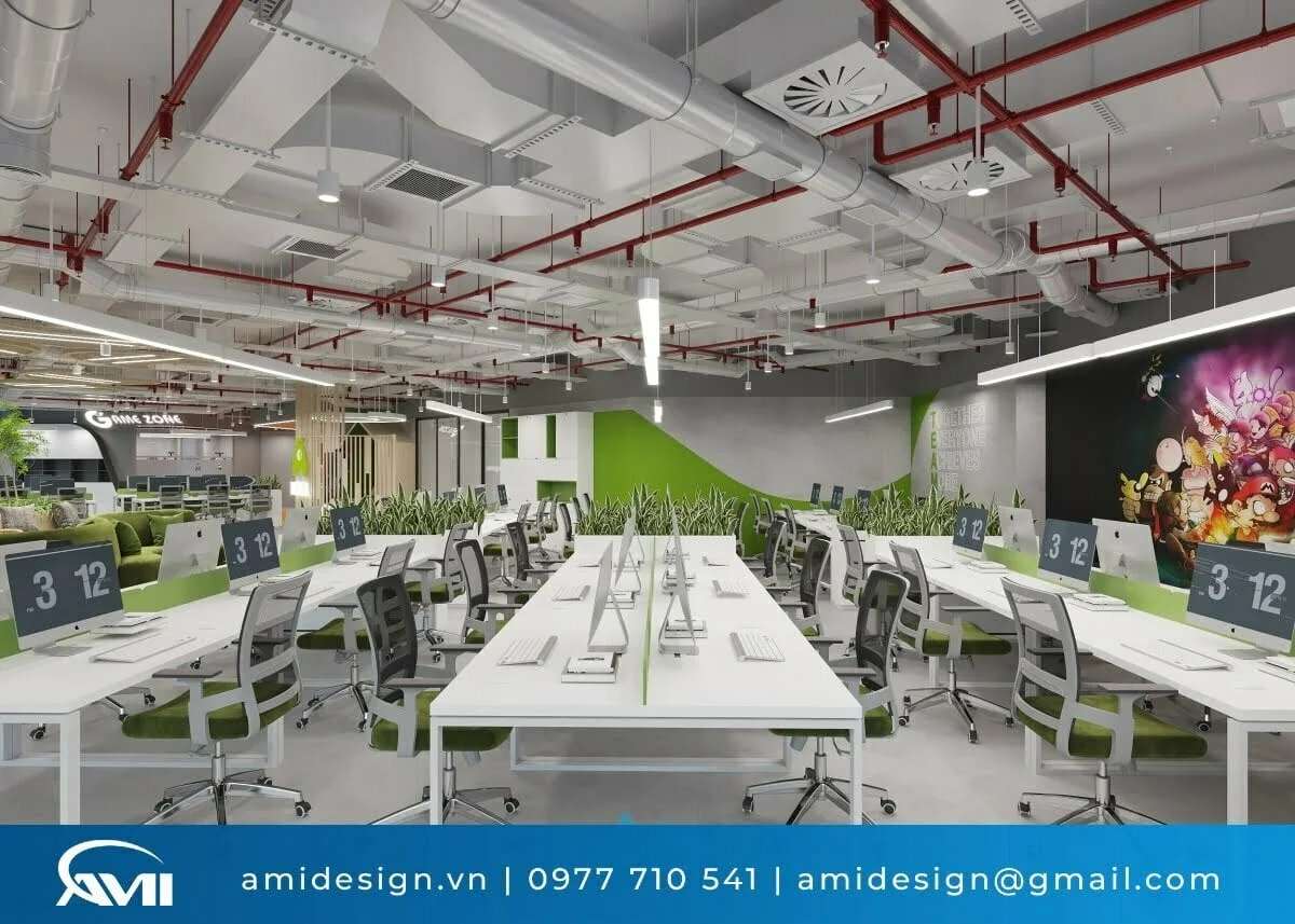  thiết kế văn phòng hiện đại với không gian xanh