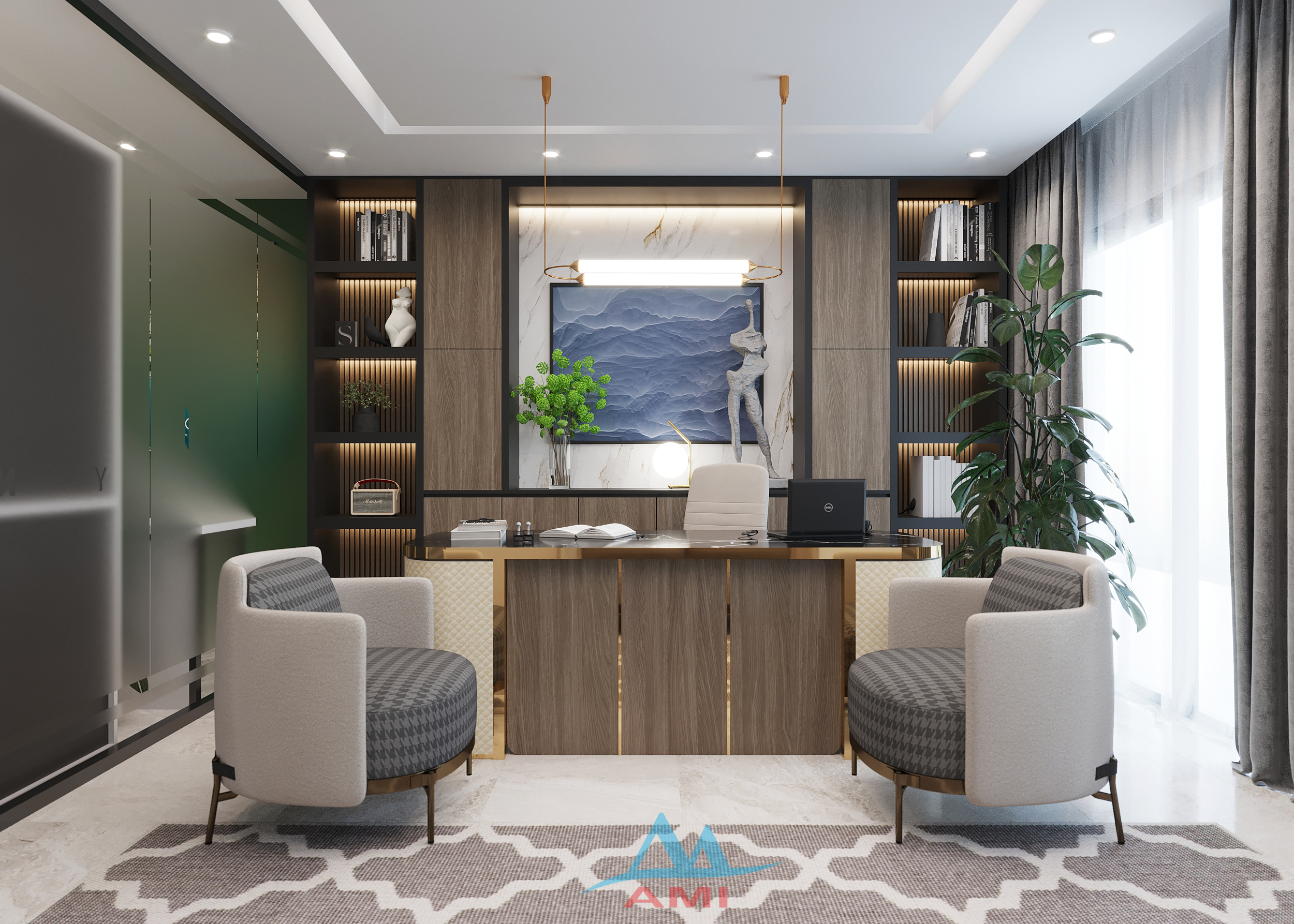 thiết kế nội thất phòng giám đốc
