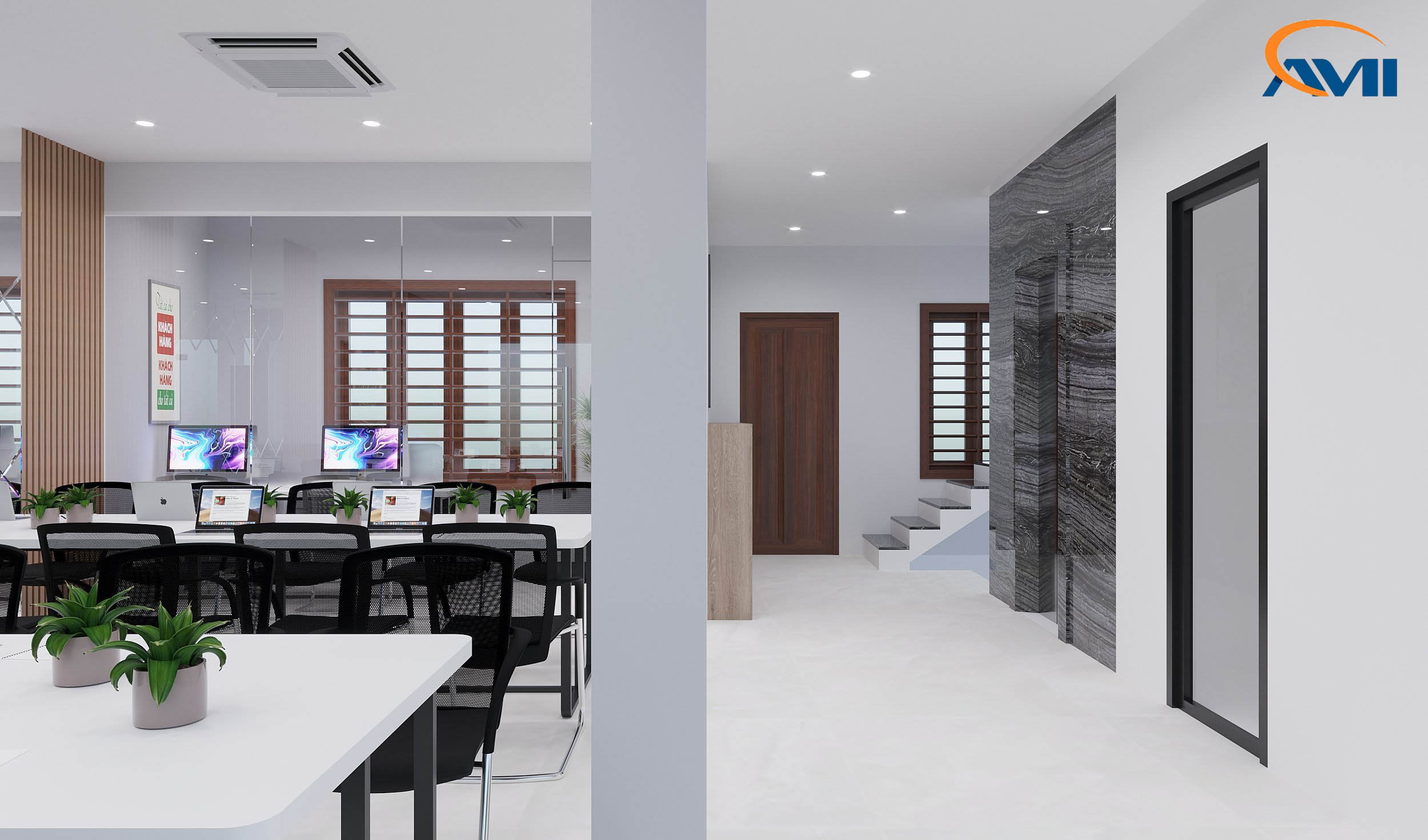 Ưu điểm của thiết kế cây xanh trong văn phòng