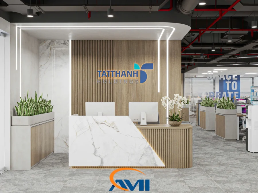 Thiết kế thi công nội thất văn phòng Tất Thành Holdings